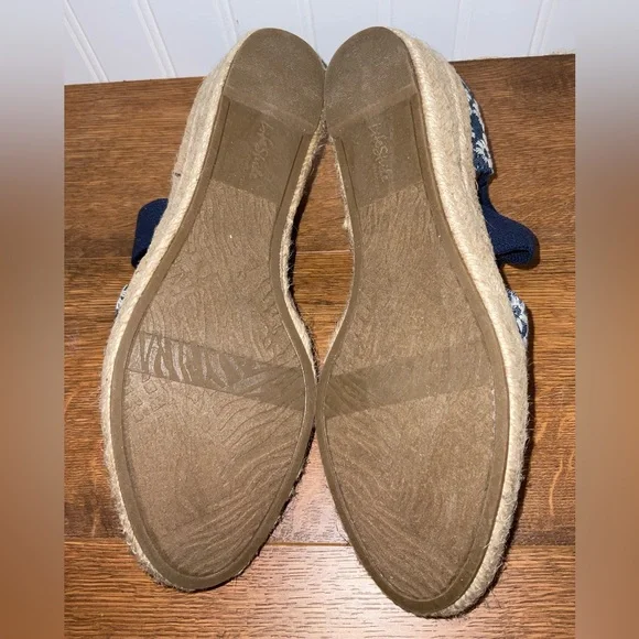 Life Stride Navy Daisy Kascade Espadrille Wedges Size 8.5 - Picture 6 of 8